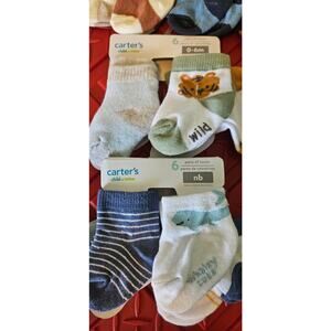 Carter Gerber NB Baby Socks 12 Pair Boy New